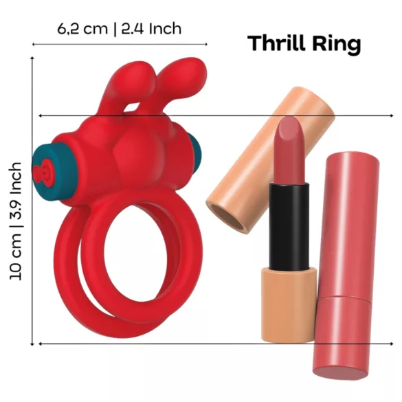 Dreamtoys Love Signal - vibrerende penisering (rød)