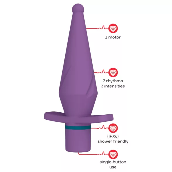 Dreamtoys Love Signal - vibrerende analplugg (lilla)