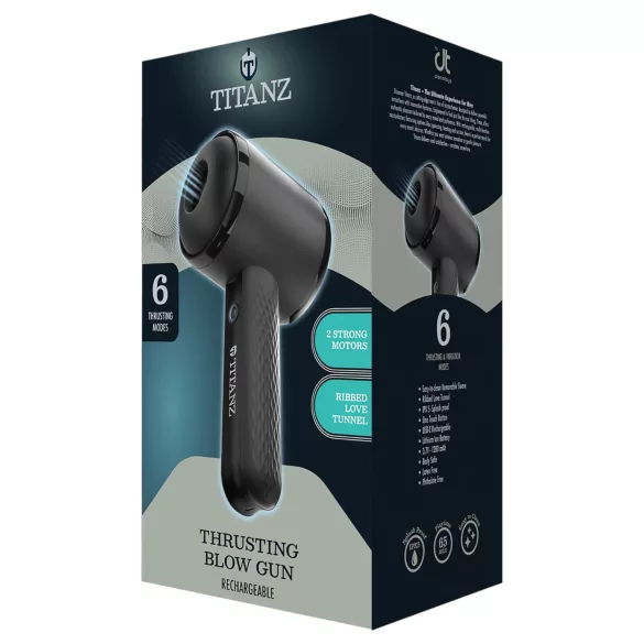 Titanz Thrusting Blow Gun - automatisk masturbator (svart)