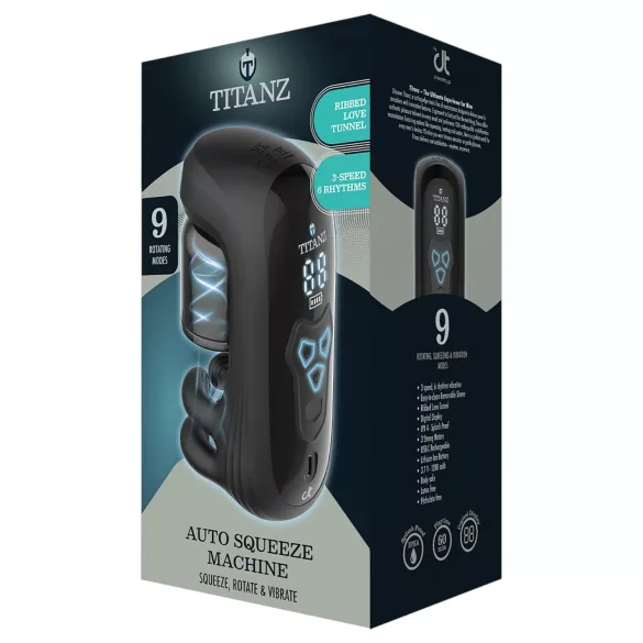 Titanz Auto Squeeze - automatisk masturbator (svart)