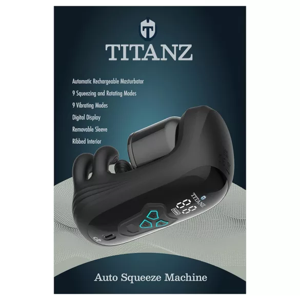 Titanz Auto Squeeze - automatisk masturbator (svart)