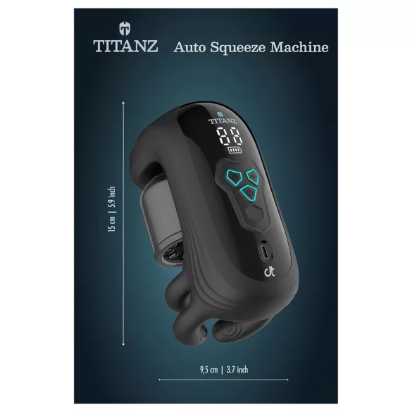 Titanz Auto Squeeze - automatisk masturbator (svart)