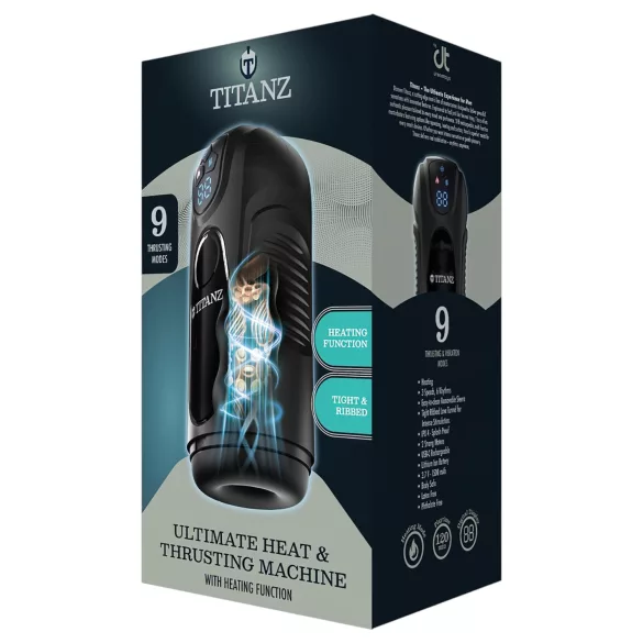 Titanz Ultimate Heat & Thrusting - automatisk masturbator (svart)
