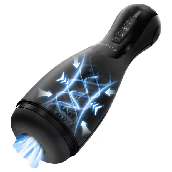 Titanz Ultimate Squeeze & Suck - automatisk masturbator (svart)
