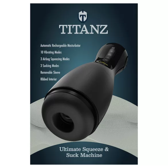 Titanz Ultimate Squeeze & Suck - automatisk masturbator (svart)