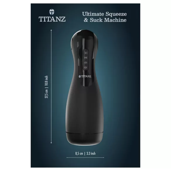 Titanz Ultimate Squeeze & Suck - automatisk masturbator (svart)
