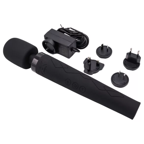 Pixey Deluxe Black Velvet - stavvibrator M (svart)