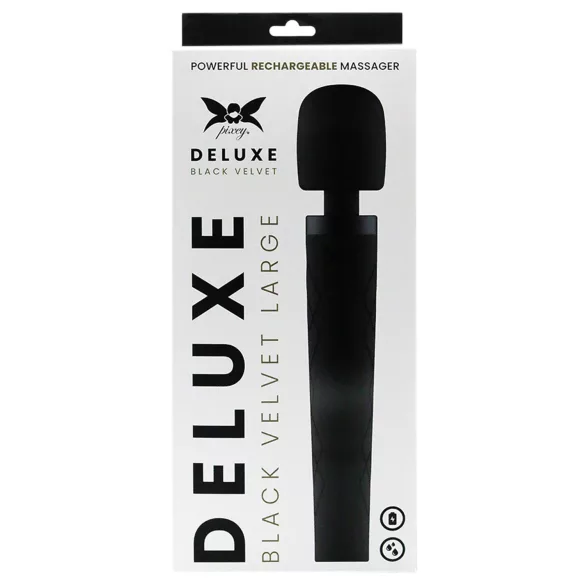 Pixey Deluxe Black Velvet - wandvibrator L (svart)
