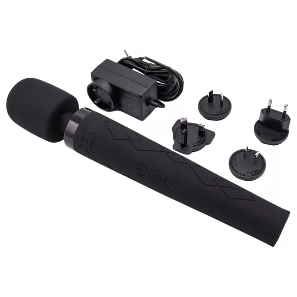 Pixey Deluxe Black Velvet - wandvibrator L (svart)