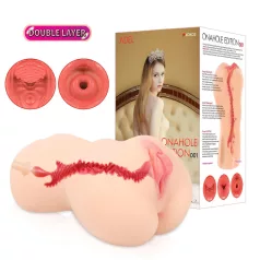   Kokos Onahole 001 XL - realistisk kunstig vagina-masturbator (naturfarget)