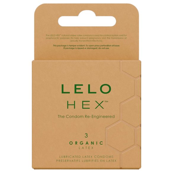 LELO Hex Organic - potens kondom (3 stk)
