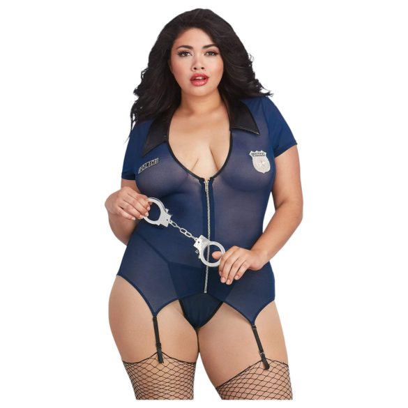 Dreamgirls Plus Size - Politibetjent kostyme (blå)