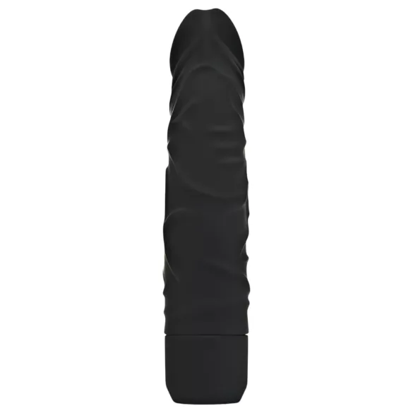 Klassisk Real Feel - livaktig, svart silikonvibrator