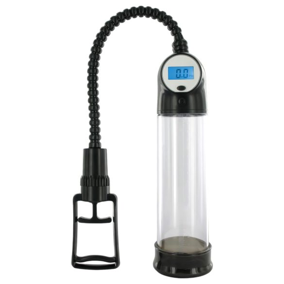 XLSUCKER - digital kraft- og penisvibrator (gjennomsiktig)