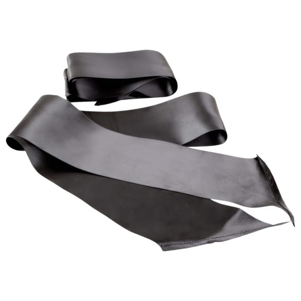 S&M - Silkemyk skjerfsett - svart (2 deler)