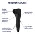 Satisfyer Men Wand - oppladbar, vanntett hodemassasjeapparat (svart)
