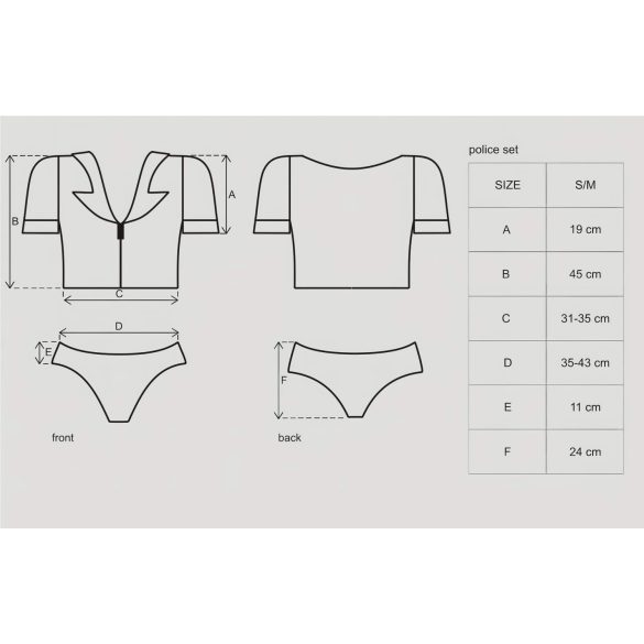 Obsessive Politidame - kostymesett (S/M)