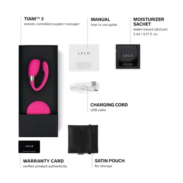 LELO Tiani 3 - silikon parvibrator (rosa)