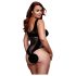 BACI Plus Size - Lekkert netting-body i svart (XL-XXL)