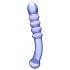GLAS - Dobbeltsidig glassdildo (gjennomsiktig lilla)