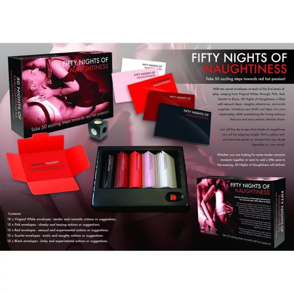 Fifty Nights: Lekende lyst - erotisk brettspill (engelsk)