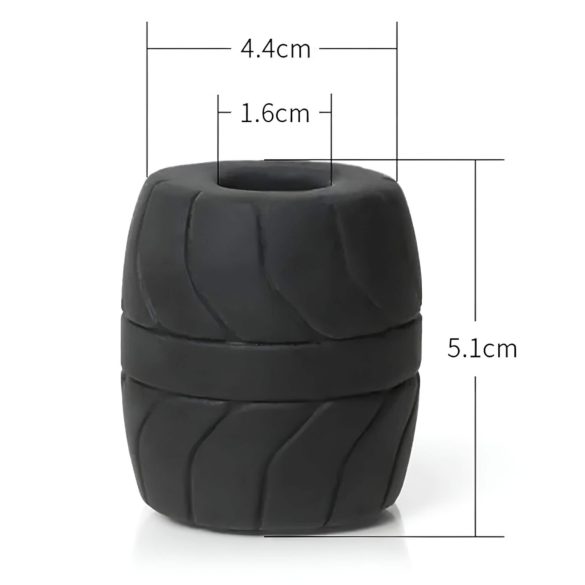 SilaSkin Penisring og Forlenger (svart)