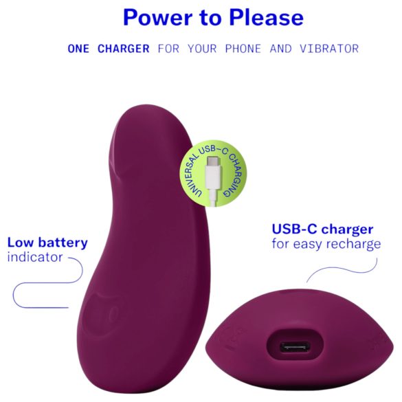 Dame Pom - oppladbar klitorisvibrator (lilla)