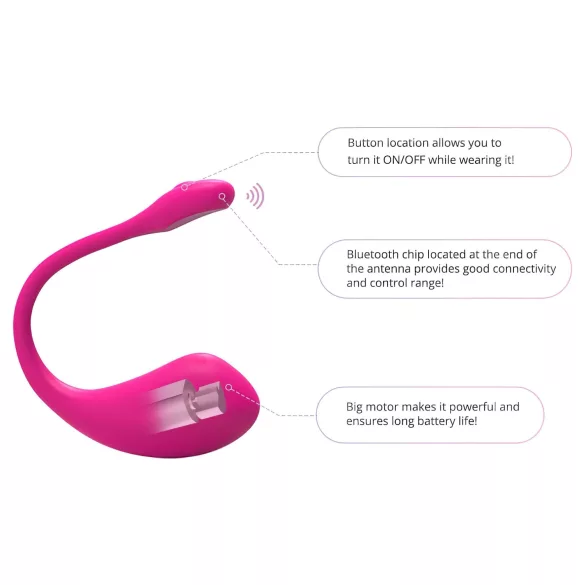 Lovense Lush 2 - bærbart appstyrt vibrerende egg (rosa)
