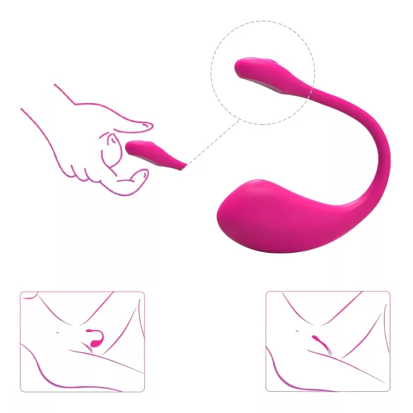 Lovense Lush 2 - bærbart appstyrt vibrerende egg (rosa)