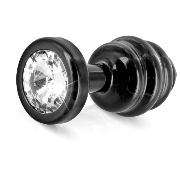 DIOGOL Anni - rillet analplugg - svart - (3cm)