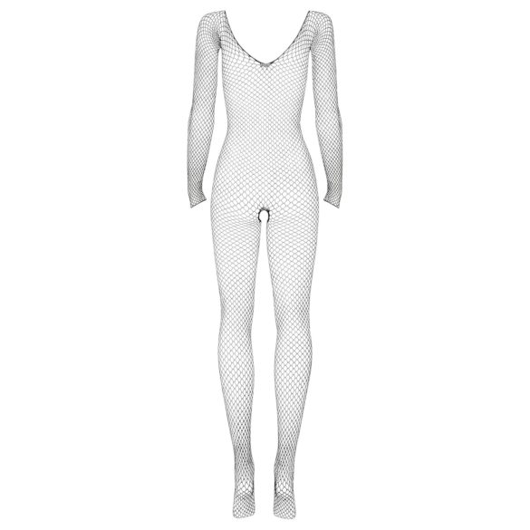 Obsessive N109 - langermet nettingoverall med åpen design - svart (S-L)