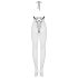Obsessive N106 - Åpen, halterneck netting jumpsuit - svart (S-L)