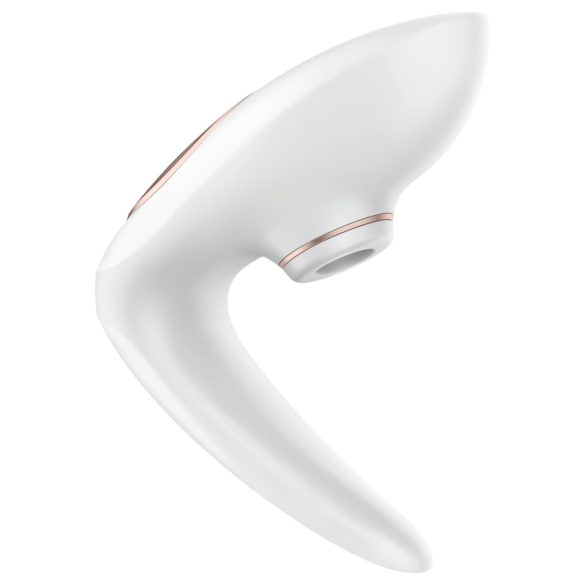 Satisfyer Pro 4 Couples - oppladbar luftbølgeparvibrator (hvit)