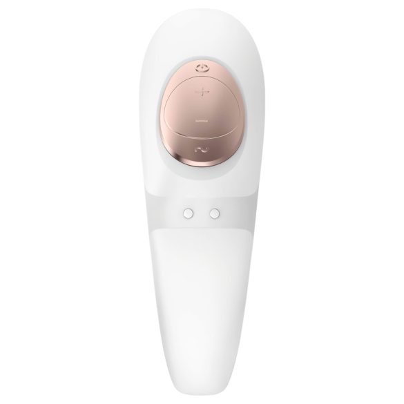 Satisfyer Pro 4 Couples - oppladbar luftbølgeparvibrator (hvit)