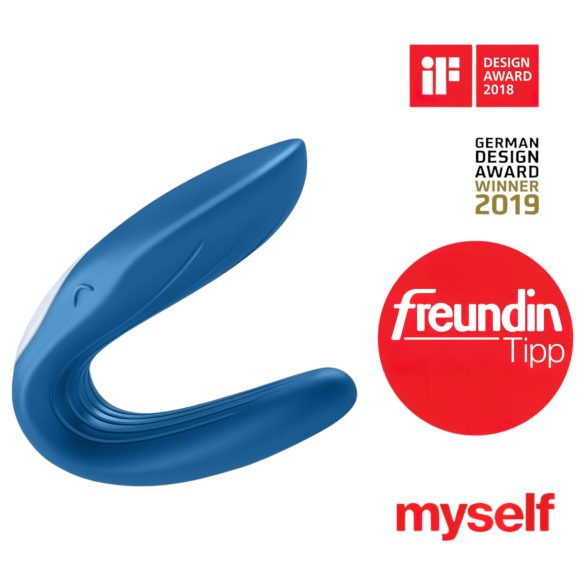 Satisfyer Double Whale - 2-motors parvibrator (blå)