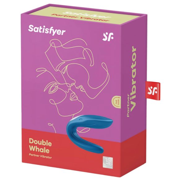 Satisfyer Double Whale - 2-motors parvibrator (blå)