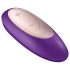 Satisfyer Double Plus Fjernkontroll - trådløs oppladbar parvibrator (lilla)