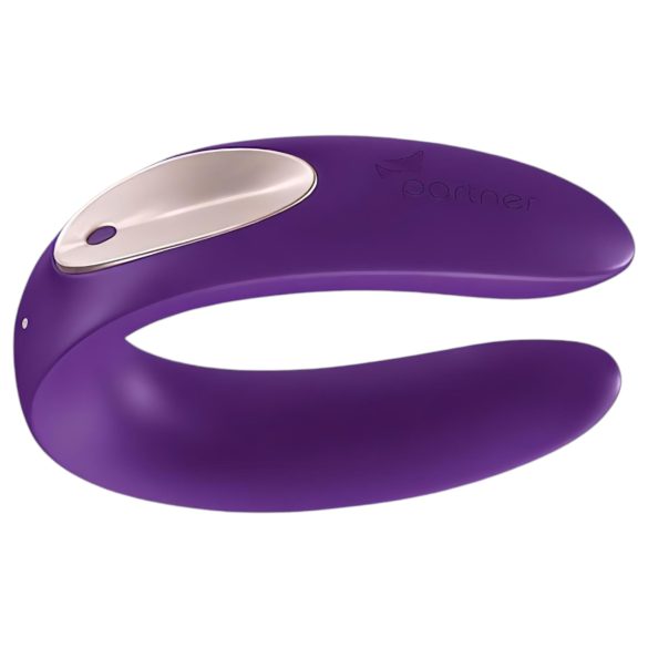 Satisfyer Double Plus Fjernkontroll - trådløs oppladbar parvibrator (lilla)