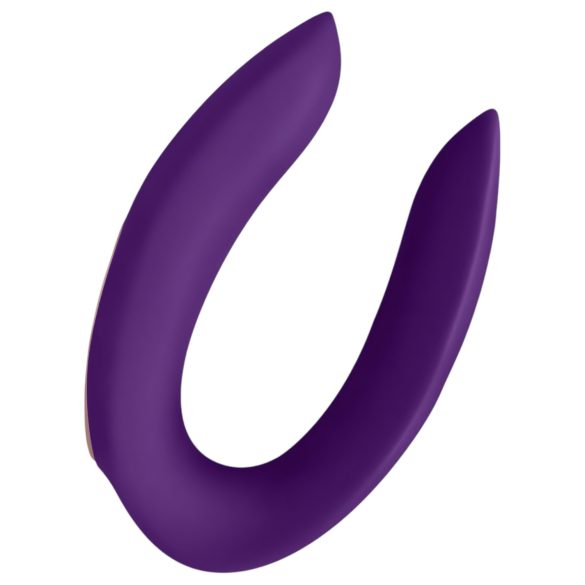 Satisfyer Double Plus Fjernkontroll - trådløs oppladbar parvibrator (lilla)