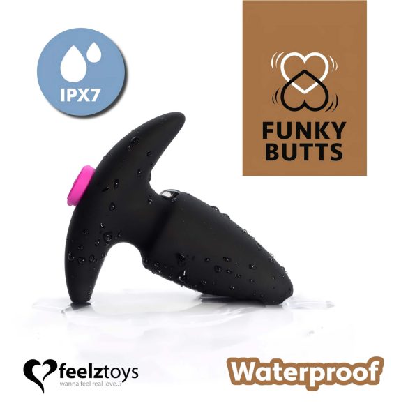 FEELZTOYS Funkybutts – Oppladbar Trådløs Analdildo Sett (Svart)