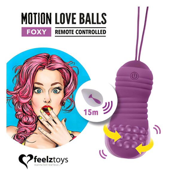 FEELZTOYS Foxy - vanntett vibrasjonsegg (lilla)