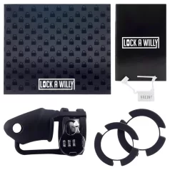 LOCK A WILLY - silikon penisbur med lås (svart)