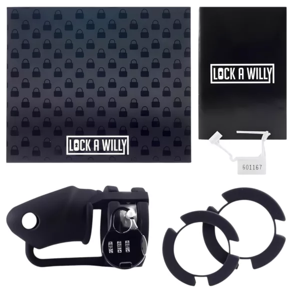 LOCK A WILLY - silikon penisbur med lås (svart)