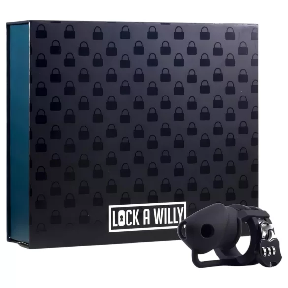 LOCK A WILLY - silikon penisbur med lås (svart)