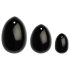 La Gemmes Yoni - benkuler sett - svart obsidian (3 stk)