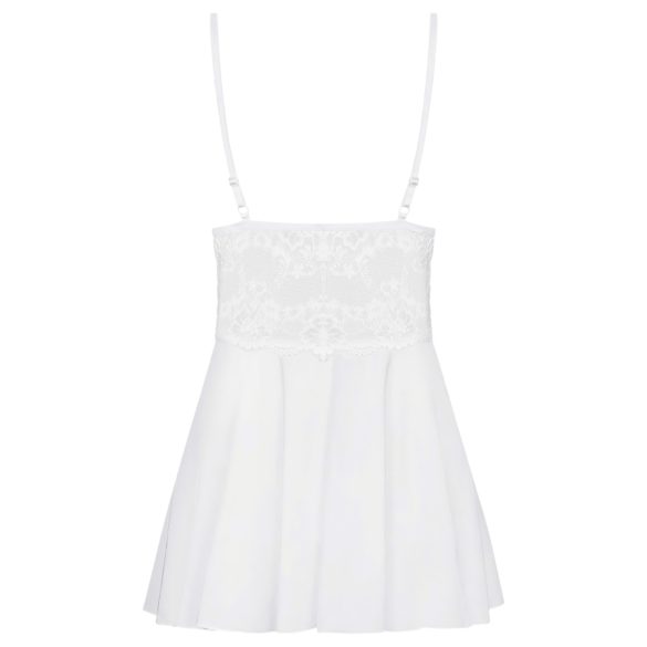 Obsessive 810-BAB-2 - blonder babydoll og truse (hvit) - L/XL
