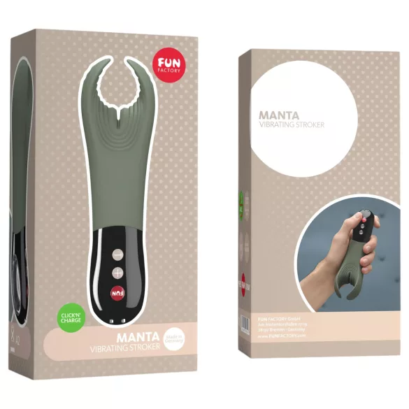 Fun Factory Manta - peniseggvibrator (grønn/svart)
