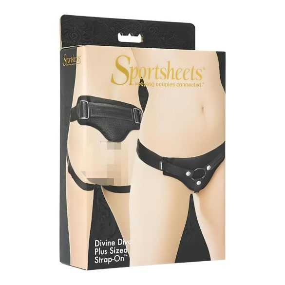 Sportsheets Plus Size - justerbar truse for påspenningsprodukter (svart)