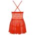 Obsessive 838-BAB-3 - pikant blonder babydoll og stringtruse (rød) - L/XL