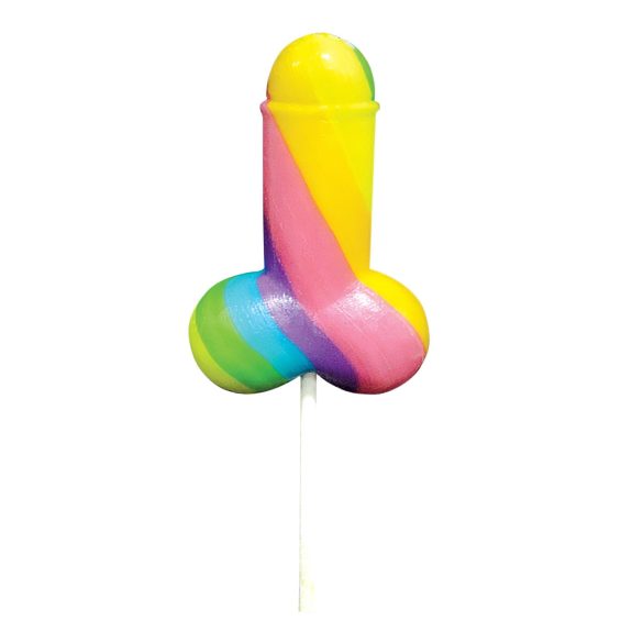 Regnbue Slikkelapp - Fruktig Penis Lollipop (85g)